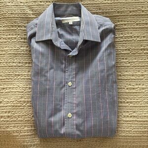 Classic Navy Plaid Men's Shirt